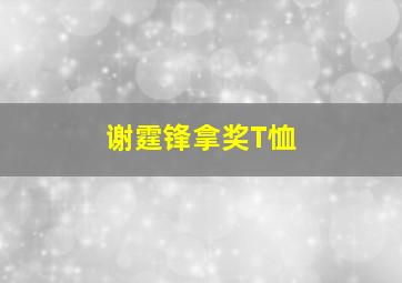 谢霆锋拿奖T恤