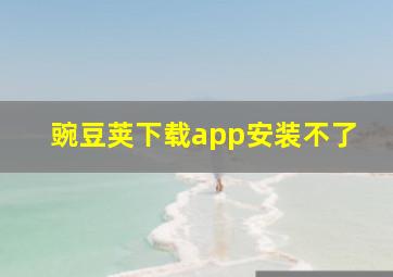 豌豆荚下载app安装不了