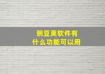 豌豆荚软件有什么功能可以用