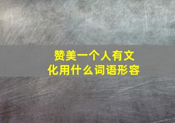 赞美一个人有文化用什么词语形容