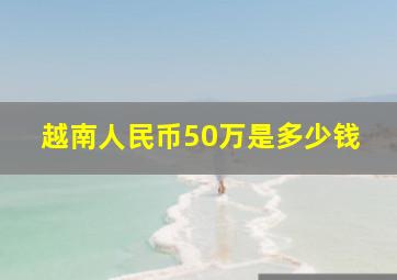 越南人民币50万是多少钱