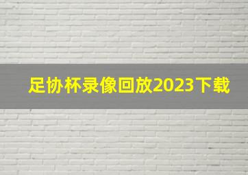 足协杯录像回放2023下载