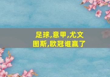 足球,意甲,尤文图斯,欧冠谁赢了