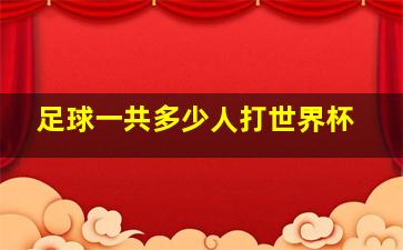 足球一共多少人打世界杯