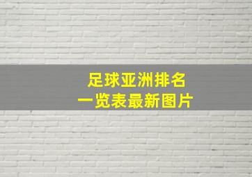 足球亚洲排名一览表最新图片