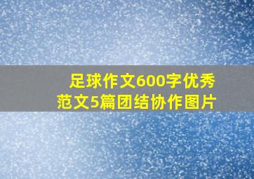 足球作文600字优秀范文5篇团结协作图片