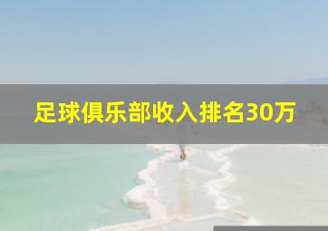 足球俱乐部收入排名30万