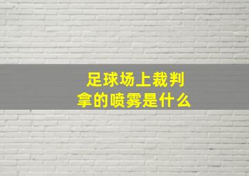 足球场上裁判拿的喷雾是什么