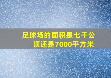 足球场的面积是七千公顷还是7000平方米