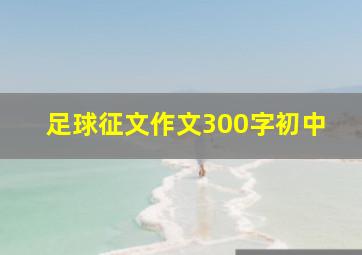 足球征文作文300字初中