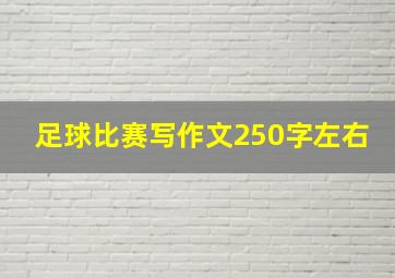 足球比赛写作文250字左右