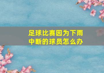 足球比赛因为下雨中断的球员怎么办