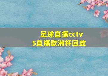 足球直播cctv5直播欧洲杯回放