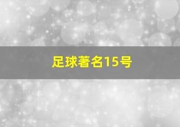 足球著名15号