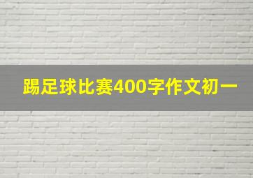 踢足球比赛400字作文初一