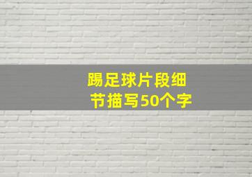 踢足球片段细节描写50个字