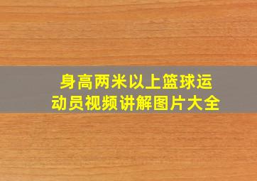 身高两米以上篮球运动员视频讲解图片大全