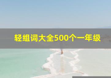 轻组词大全500个一年级