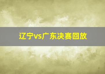 辽宁vs广东决赛回放