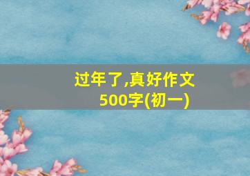 过年了,真好作文500字(初一)