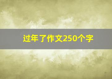 过年了作文250个字