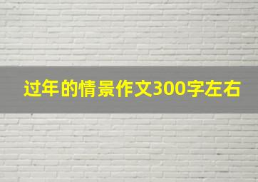 过年的情景作文300字左右