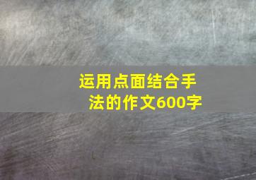 运用点面结合手法的作文600字