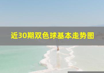 近30期双色球基本走势图