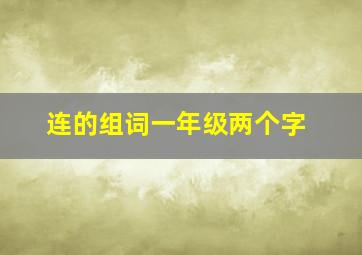 连的组词一年级两个字