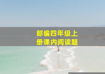 部编四年级上册课内阅读题