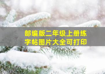 部编版二年级上册练字帖图片大全可打印