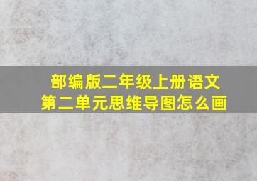 部编版二年级上册语文第二单元思维导图怎么画