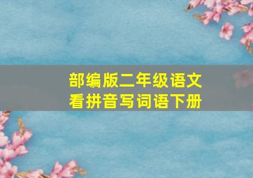 部编版二年级语文看拼音写词语下册