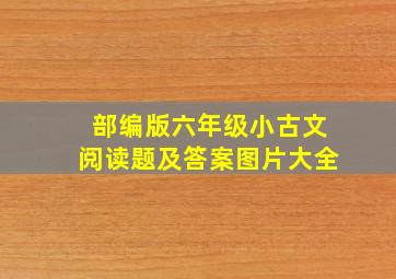 部编版六年级小古文阅读题及答案图片大全