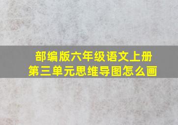 部编版六年级语文上册第三单元思维导图怎么画