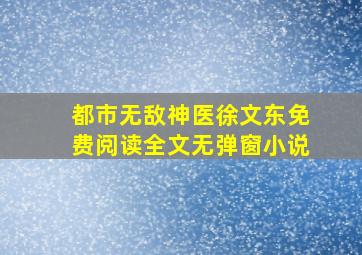 都市无敌神医徐文东免费阅读全文无弹窗小说