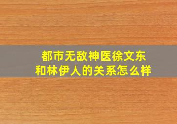 都市无敌神医徐文东和林伊人的关系怎么样