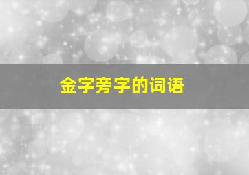 金字旁字的词语