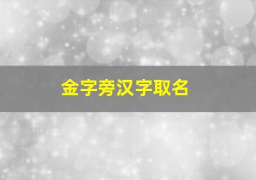 金字旁汉字取名