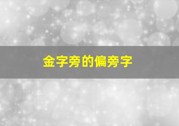 金字旁的偏旁字