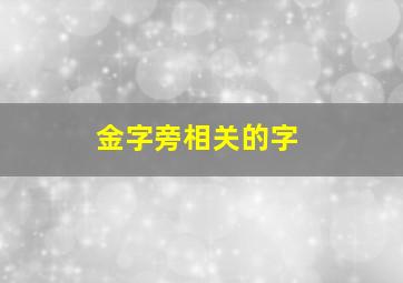 金字旁相关的字