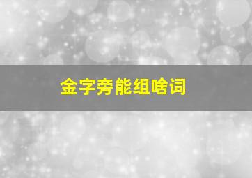 金字旁能组啥词