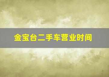 金宝台二手车营业时间