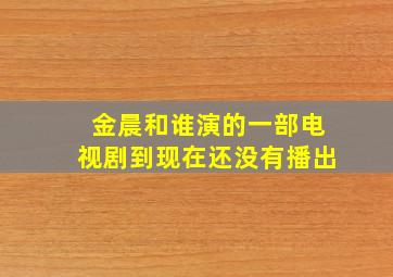 金晨和谁演的一部电视剧到现在还没有播出