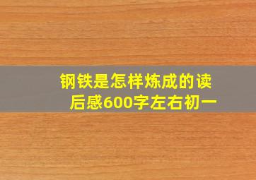 钢铁是怎样炼成的读后感600字左右初一