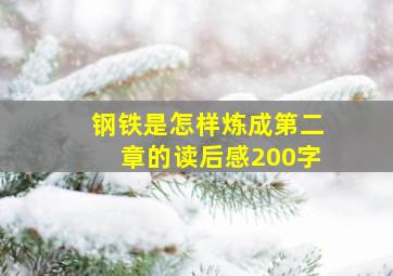 钢铁是怎样炼成第二章的读后感200字