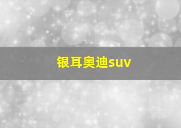 银耳奥迪suv