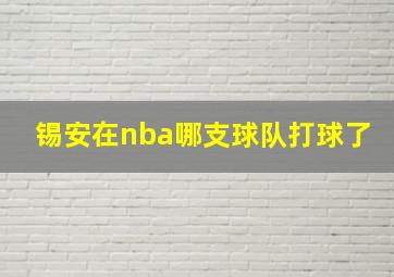 锡安在nba哪支球队打球了