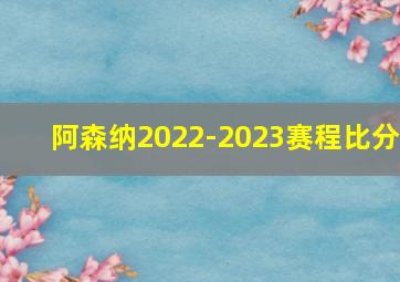 阿森纳2022-2023赛程比分