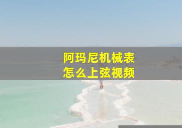 阿玛尼机械表怎么上弦视频